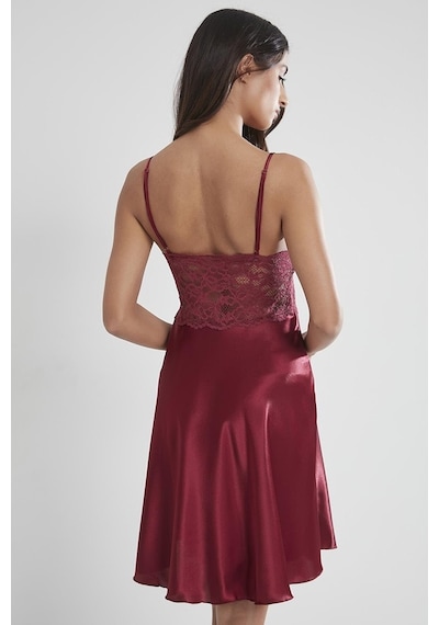 Pierre Cardin 627 Kadın Saten Dantelli Gecelik (534724671)