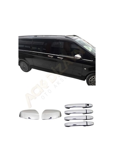 Mercedes Vito 2014+ 2'li Krom Set Ayna Kapağı+kapı Kol Sensörsüz A+