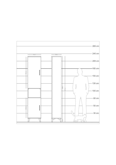 Arges Dolap 4 Raflı 2 Kapaklı Tek Askılı 44x30x221 Antrasit-a... Antrasit