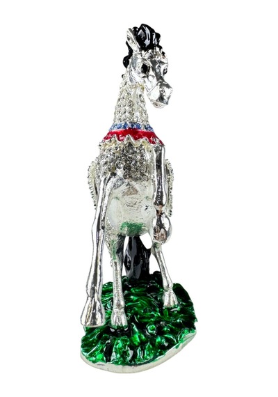 Şahlanan At Biblo Gümüş Taş Detaylı Dekoratif Obje 15 10 CM Şahlanan At Biblo Gümüş Taş Detaylı Dekoratif Obje 15 10 CM