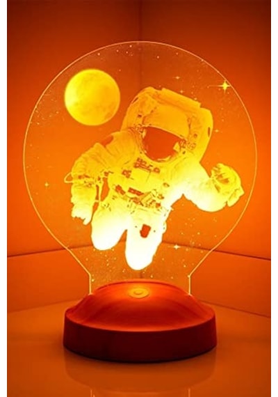 Boyutlu 3d Görünümlü Astronot Led Lamba Genel