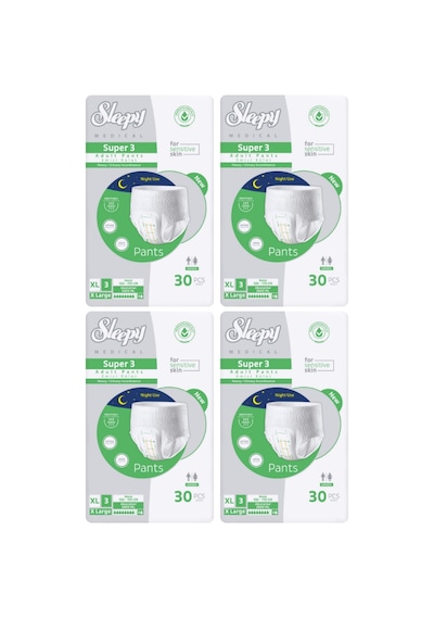 Sleepy Süper3 Emici Külot Xl Beden 4 Paket 120 Adet
