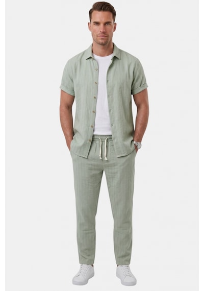 Deep Sea Deepsea Yeşil Slim Fit Çizgi Dokulu Keten Görünümlü Kısa Kol Erkek Spor Gömlek 2602648 Deep Sea Deepsea Yeşil Slim Fit Çizgi Dokulu Keten Görünümlü Kısa Kol Erkek Spor Gömlek 2602648