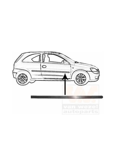 Opel Corsa 2000-2003 Ön Kapı Bandı Sağ Siyah 3 Adet Oem No:5171546