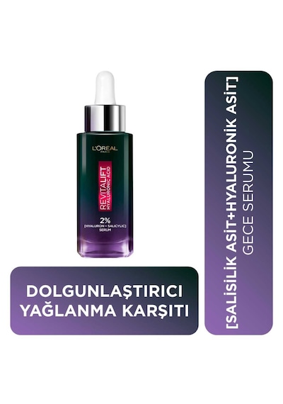 L'oréal Paris Revitalift Hyaluronik Asit Yağ Karşıtı Gece Serumu 30 Ml
