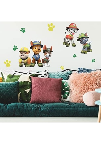Rmk3611gm Paw Patrol Orman Soyma Ve Yapıştır Dev Duvar Çıkartmaları