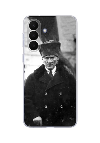 Samsung Galaxy A27 Uyumlu Mustafa Kemal Atatürk Portre Baskılı Silikon Kılıf Renkli