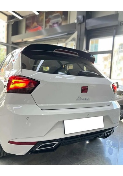 İbiza Mk5 Uyumlu Sport Difüzör Egzoz Görünümlü Parlak Siyah 2017