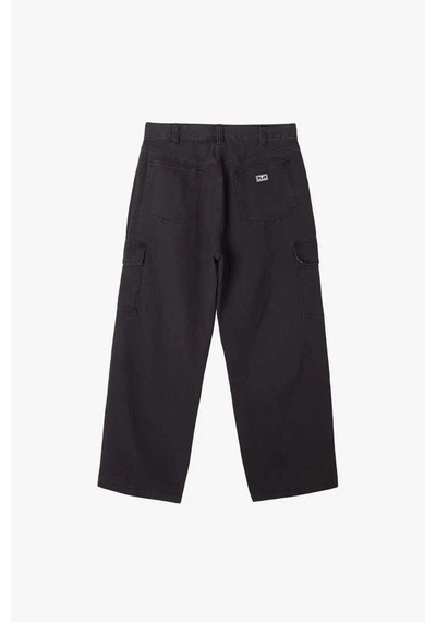 Obey Bigwig Cargo Denim Pant: %100 Pamuk, Rahat Kesim Ve Pratik Ceplerle Şıklık Siyah