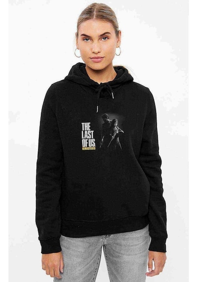The Last Of Us Remastered Baskılı Siyah Kadın Kapşonlu Sweashirt (534672337)