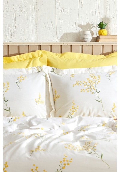 Karaca Home Loretta %100 Pamuk Tek Kişilik Nevresim Takımı Sarı Pp 200.22.08.0060