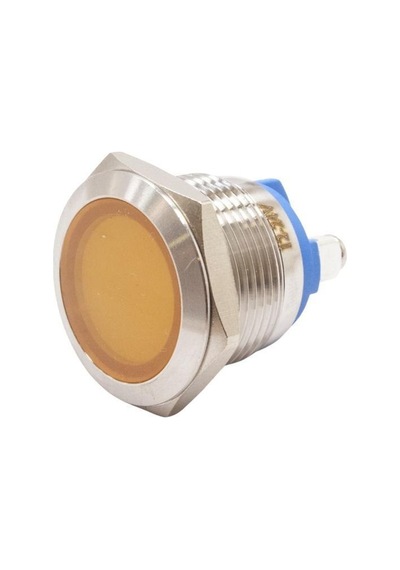 Motorobit 19L-P1 19Mm 12-24V Metal Sinyal Lambası - Sarı