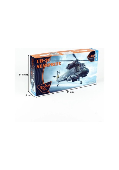1/72 Kaman Uh-2c Seasprite Askeri Helikopter Maketi, Clear Prop Models 72017