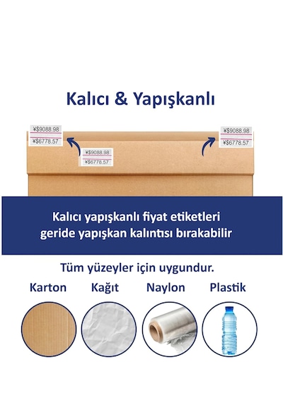 Mx6600 23x16mm Çift Satırlı Kırmızı Çizgili Kraf/hongshong/motex Fiyatlama Etiketi 1 Adet