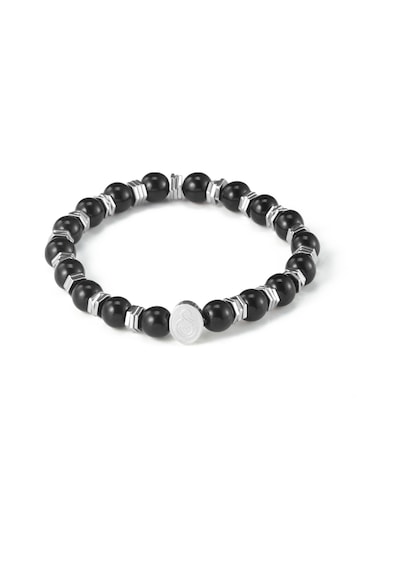 Gsstore Galatasaray Doğal Taş Onix Hematit Çelik Bileklik U252274
