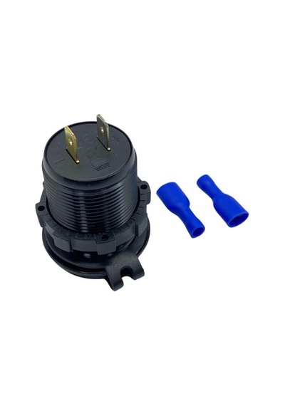 12v-24v Telefon Şarj Cihazı Usb X2+type-c 3 A Off-on Dokunmatik Mavi Işık 28 Mm