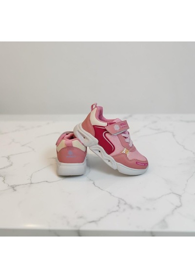 Wisco 018 Pembe Cırtlı Işıklı Bebe Kız Çocuk Spor Ayakkabı Pembe