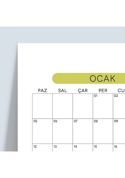 2027 Yıllık Planlayıcı Duvar Takvimi, Aylık Planlayıcı Takvim, Pastel Renkler