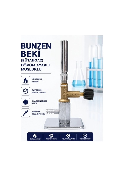 Bunzen Beki Bütangaz Döküm Ayaklı Musluklu