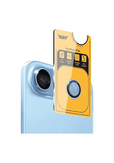 Buff Apple Uyumlu iPhone 17 Air Metal Kamera Lens Koruyucu Light Blue Açık Mavi