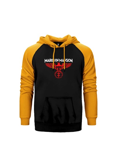 Marilyn Manson Spread Eagle Gri Renk Reglan Kol Sweatshirt / Hoodie