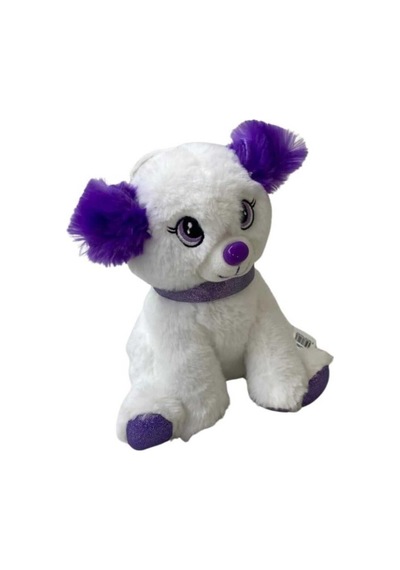 Sevimli Peluş Renkli Köpek 20 Cm Uyku Arkadaşı Hediyelik Mor
