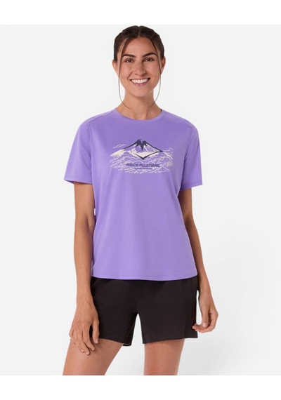 Asics Fujıtraıl Logo Ss Top Kadın Mor Kısa Kollu Tshirt 2012d432-500