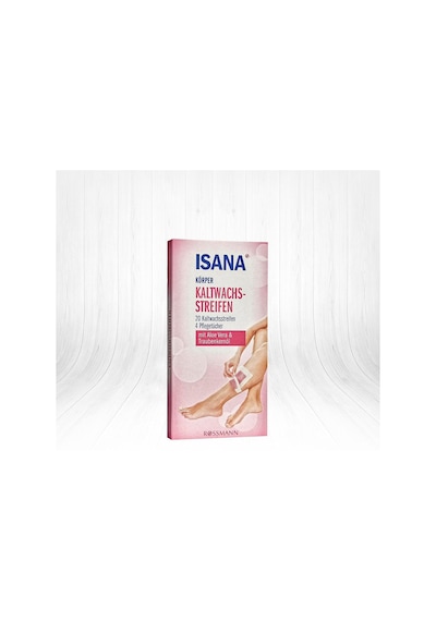 Isana Aloe Vera Özlü ve Üzüm Çekirdeği Yağlı Soğuk Ağda Bandı 20 Adet