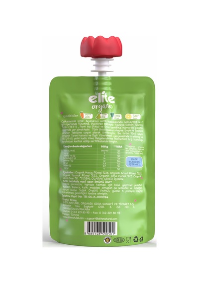 Veggie Bunny Organik Karışık Meyve Ve Sebze Püresi 110 Gr