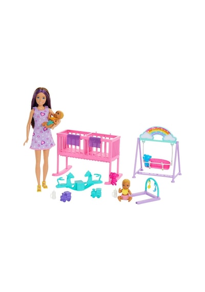 Barbie Skipper İkiz Bebekler Bakımı Oyun Seti Hxm99