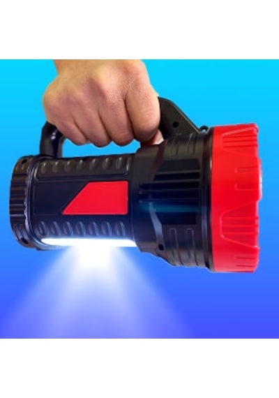 15W+26Smd Led El Feneri Şarjlı Projektör Uzun Menzil Avcı Feneri N11.8307 Siyah