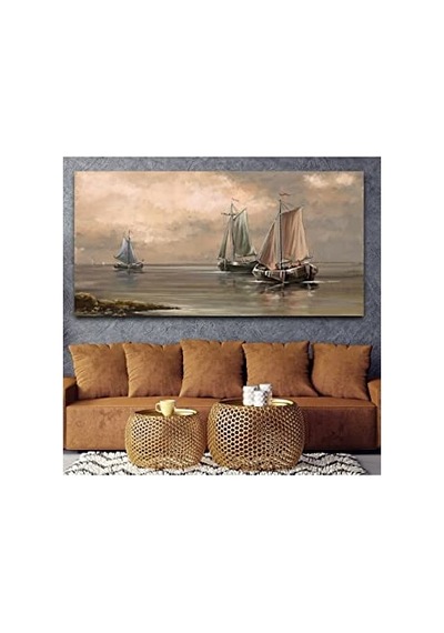 Homearths Yağlı Boya Görünümlü Manzara Kanvas Tablo 60 X 120 Cm