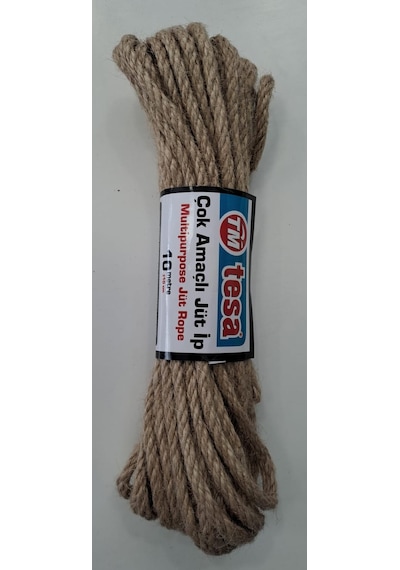 Tesa Çok Amaçlı Jüt İp / Hasır İp / El İşi İpi 10 Metre +-10cm Kalınlık 5 Mm