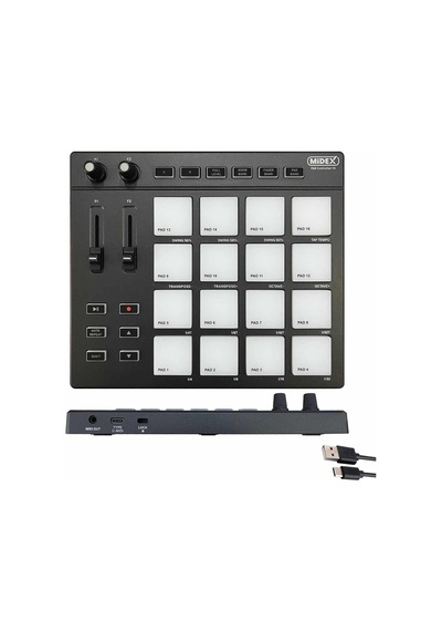Ayrex Pad Controller-16 Stüdyo Midi Pad Controller 48 Adet Pad Bankası