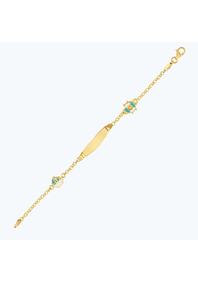 Altınbaş 22 Ayar Altın Çocuk Yelkenli Künye Bjrbl0029-25925 Renkli