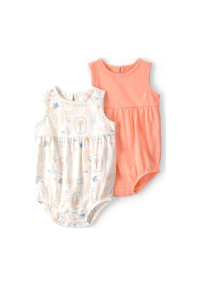 Carter's Layette Kız Bebek Tulumlu Set 1u606810 Turuncu-fildişi