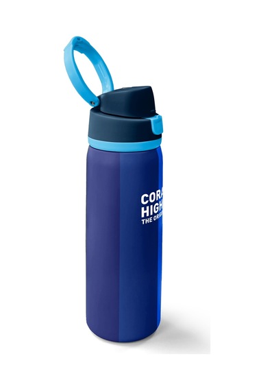 Coral High Renkli Çizgili Desenli Pipetli Ve Direkt İçim Çelik Termos 800 Ml 38555 Saks Mavi