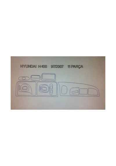 Hyundai H-100 1996 - 2004 11 Parça Piano Black Torpido Kaplama