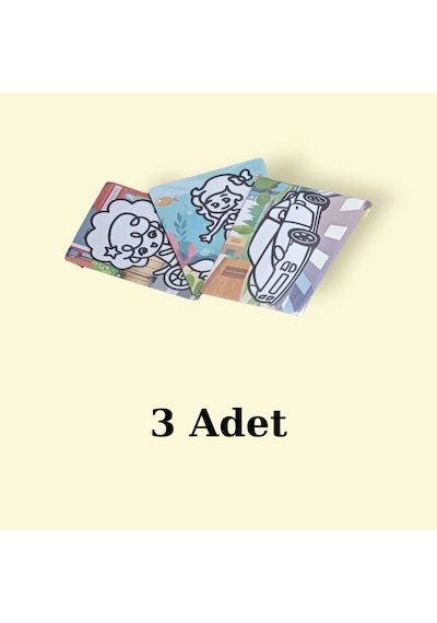 Kum Boyama Seti 3 Adet A4 Boyutunda 27x20