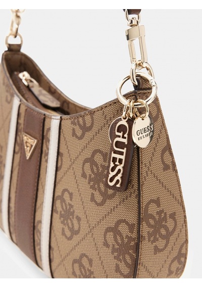 Guess Noelle Iı Üstten Fermuarlı Kadın Kahverengi Omuz Çantası Hwss9672180-lgw