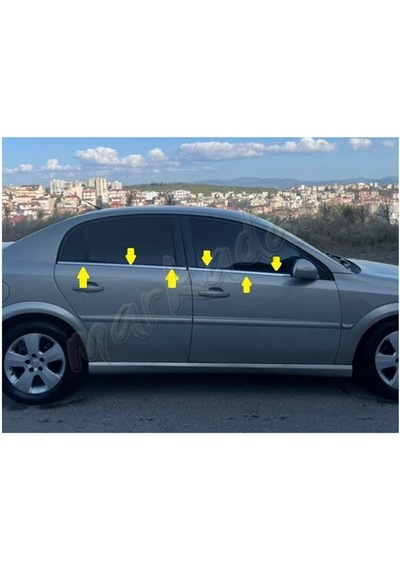 Db Chrome Opel Vectra C Cam Çıtası Nikelajı 2002-2009 4 Parça  P.Ç