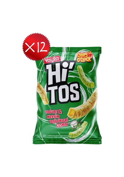 Yayla Hi'tos Yoğurt Ve Mevsim Yeşillikleri Çeşnili Patates Çerezi 100 G X12