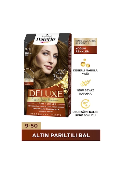 Palette Deluxe Saç Boyası 9 - 50 Altın Parıltılı Bal (531763679)