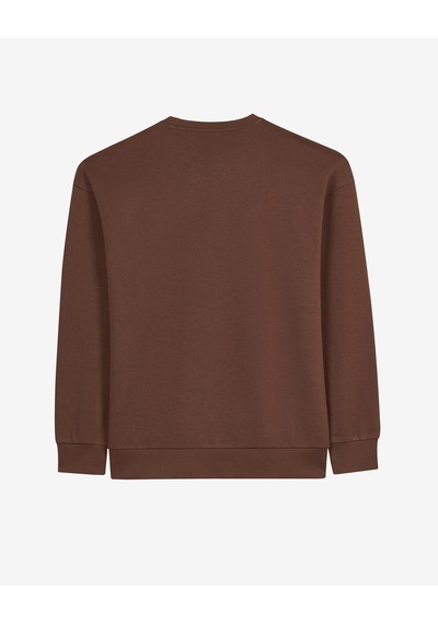 Skechers M Essential Crewneck Sweatshirt Erkek Kahverengi Sweatshirt S2610015-2070