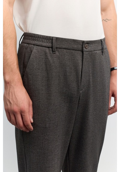 Avva Erkek Kahverengi Klasik Bel Yanı Lastikli Soft Touch Relaxed Fit Pantolon A62y3068 Kahve