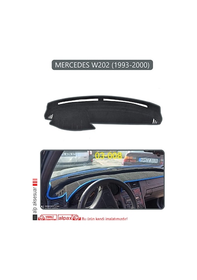 Mercedes W202 1993-2000torpido Koruma Halısı Gri Kenar