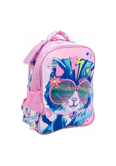 Chımola Cat Wıth Glasses Sırt Çantası 12" Çok Renkli