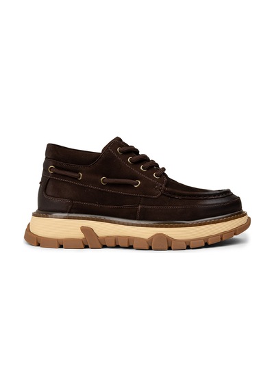 Deery Erkek Kahverengi Nubuk Sneaker - 25550mkhvc01 Kahverengi
