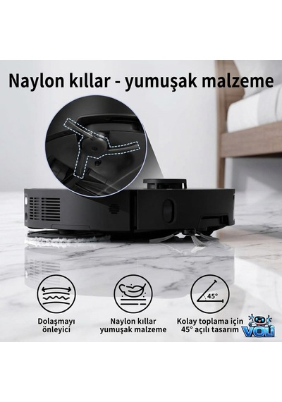 Dreame X40 Ultra L40 Ultra Uyumlu 2 Ana Fırça 2 Yan Fırça 2 Hepa Filte Yedek Diğer