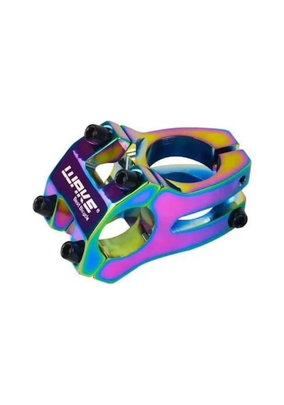 Wake Rainbow Bisiklet Kısa Gidon Boğazı 40mm Bisiklet Yedek Parça Aksesuarı Wake Rainbow Açık Gri